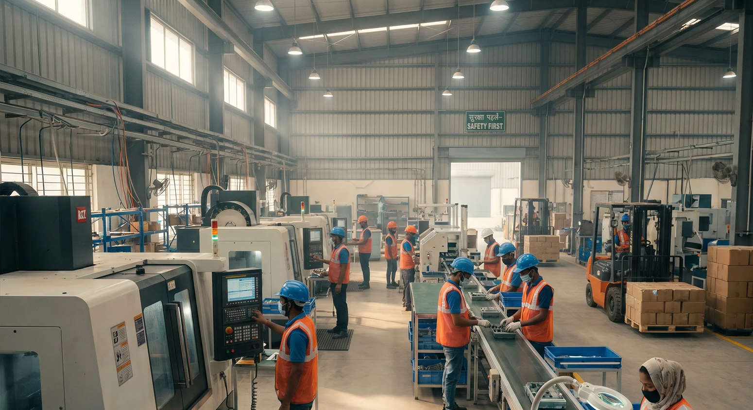Ventilation fans in a commercial space