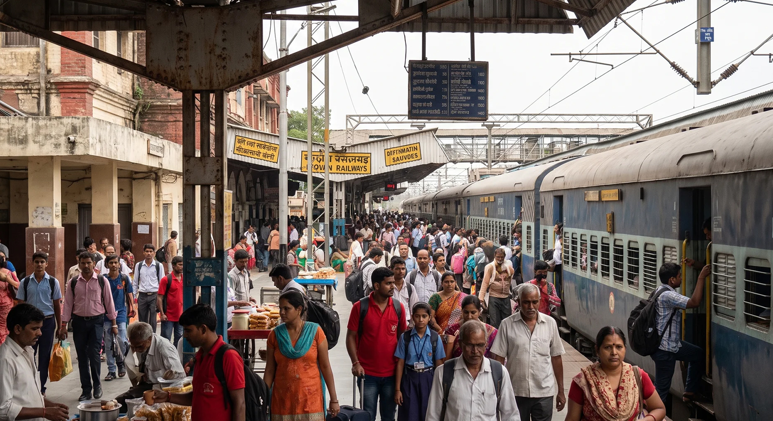 Fans in a railway facility