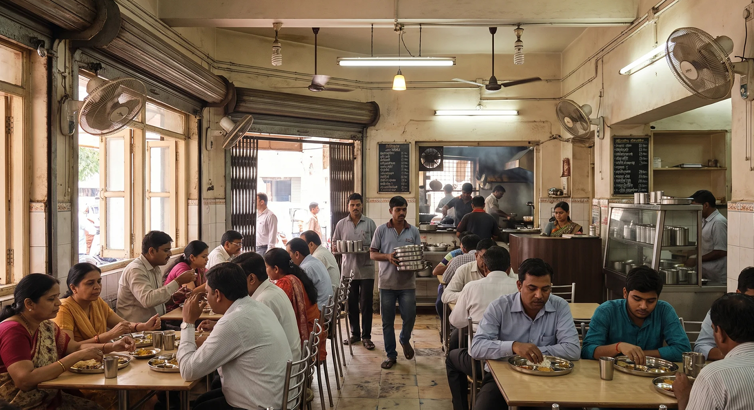 Air circulation in a restaurant